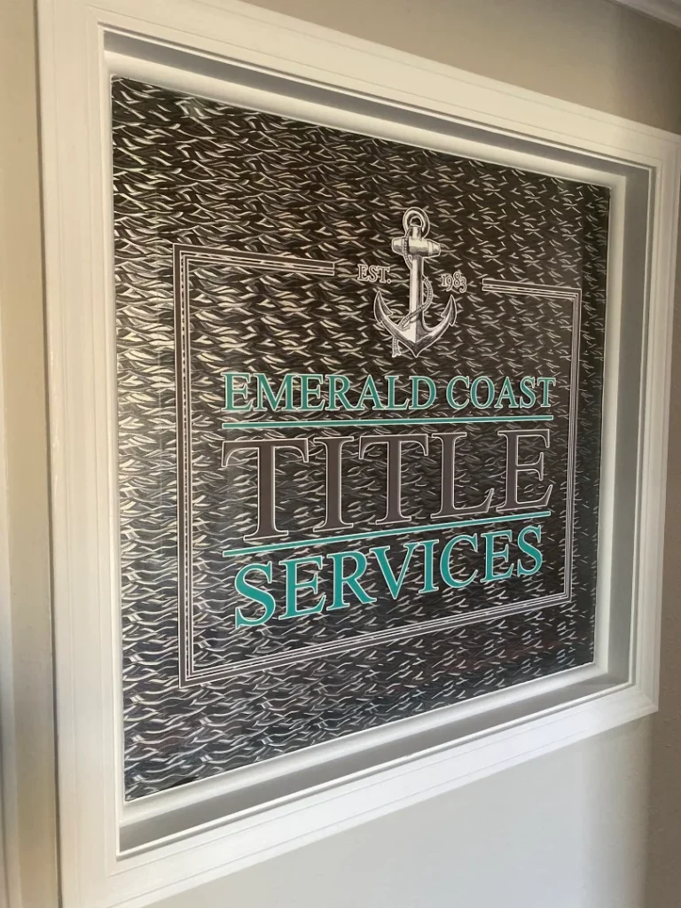 VSL -Emerald Coast Title Serivce FWB window graphics