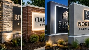 Small monument signs are versatile, serving various properties where professional and unified look matters.