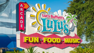 Lucy Buffett's LuLu's custom monument sign in Destin, Florida