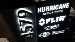 Illuminated multi-tenant monument sign in Niceville, Florida
