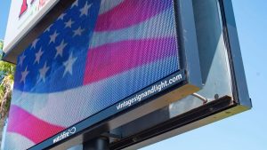Close-up view of a Watchfire outdoor LED display installed by Vintage Sign & Light.