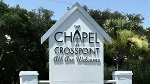 Architectural monument sign for The Chapel at Crosspoint